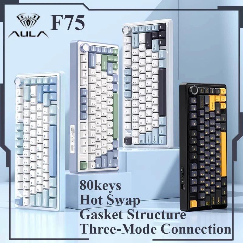 Jual AULA F75 wireless Mechanical Keyboard,Gamer keyboard Customized ...