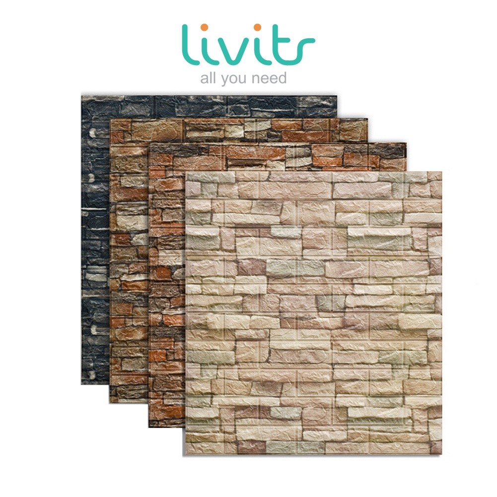 Jual WALLPAPER BATA BATU ALAM | 3D XPE FOAM WALLPAPER MOTIF BATU | 3D ...