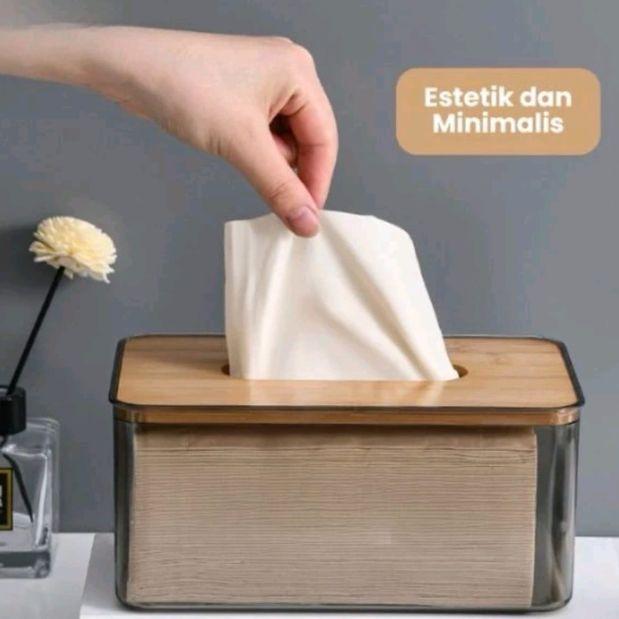 Jual Tissue Box Transparent - Black Kotak Tissue Transparant Hitam ...