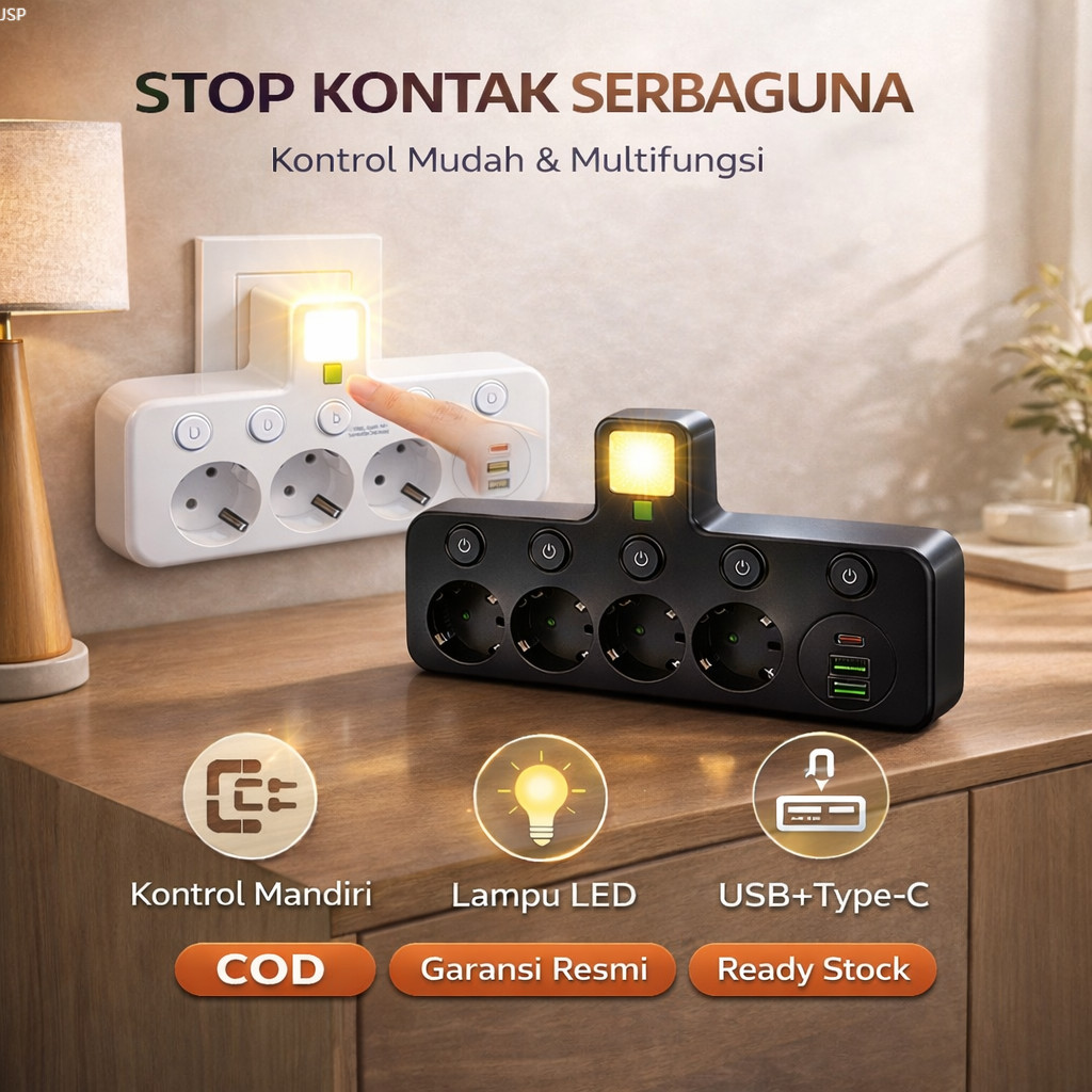 Jual 2500W Multipel Plug Stop kontak Wall Socket Extender Adapter ...