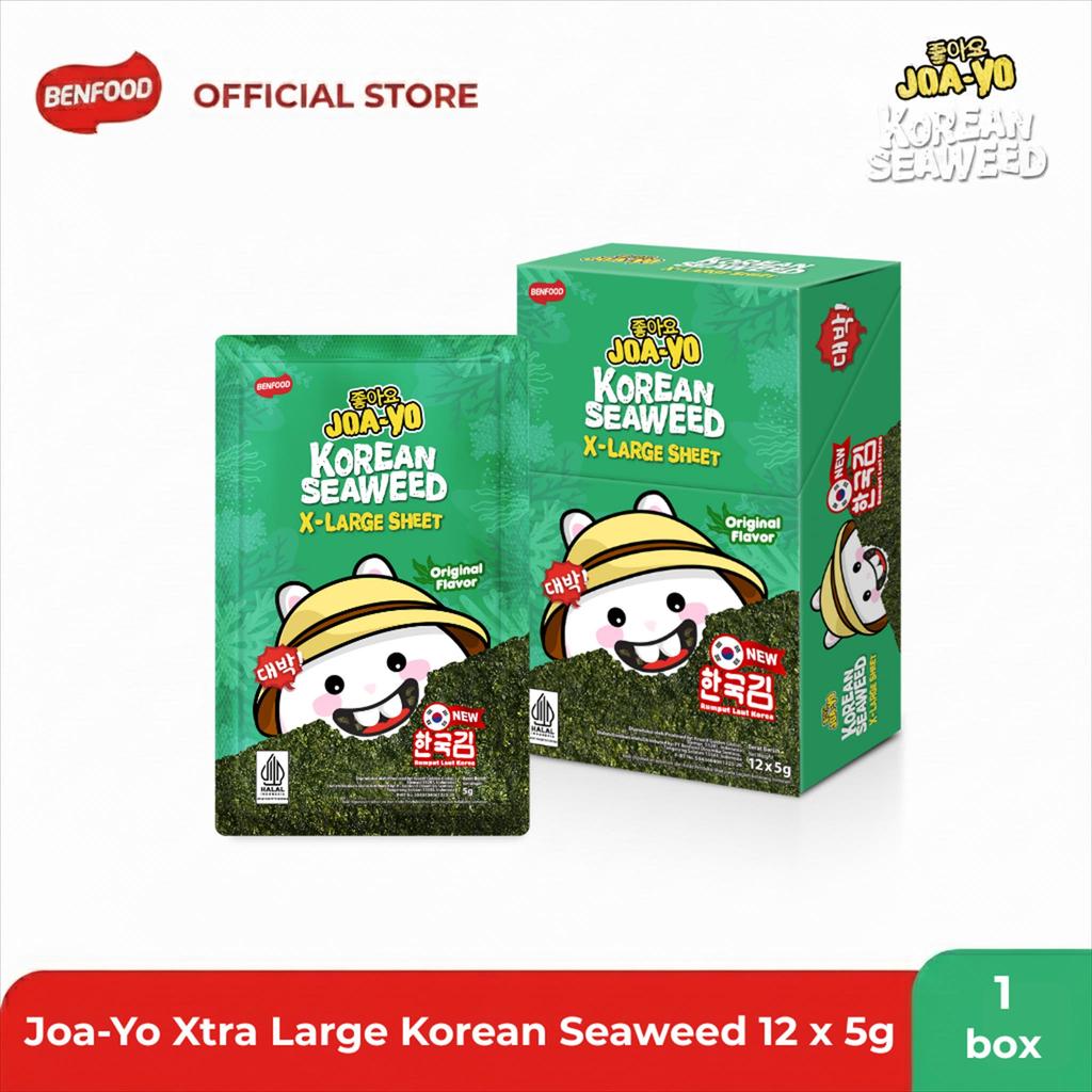 Jual JOA-YO Korean Seaweed XL Rumput Laut Original 12X5g | Shopee Indonesia