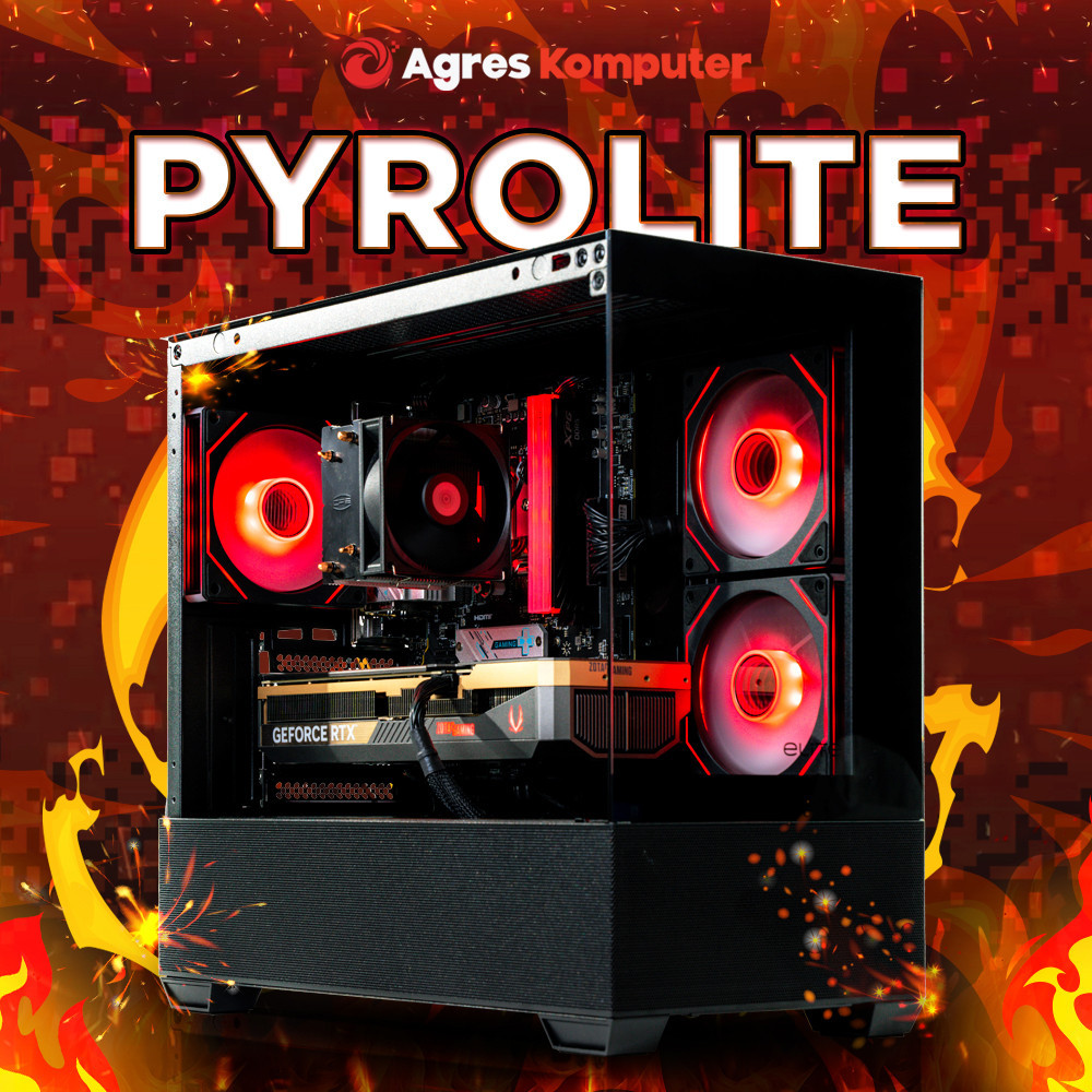 [NEW] AGRES PYROLITE PC RYZEN 5 7500F RTX 5070 12GB/ 16GB 512GB RAKITAN PC GAMING