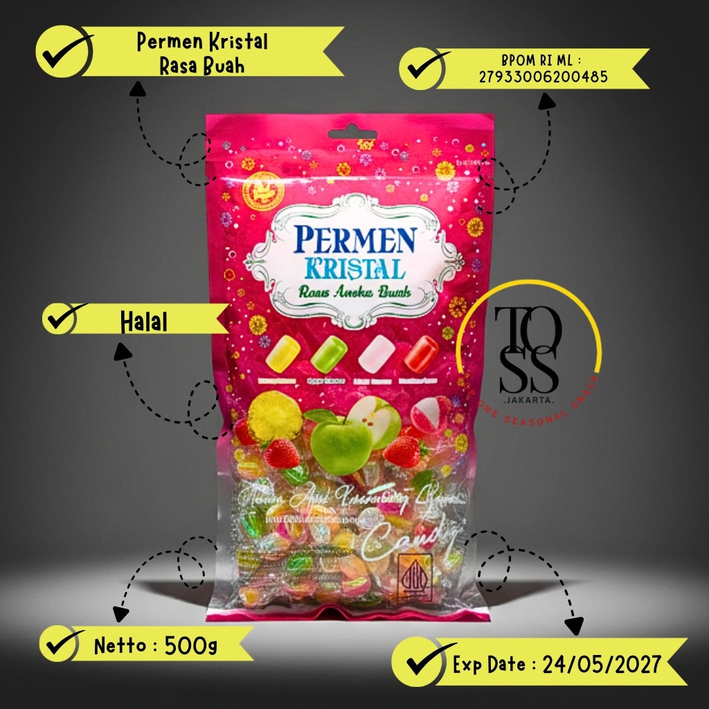Jual Permen Kristal Rasa Aneka Buah – Manis, Segar, dan Warna-Warni ...