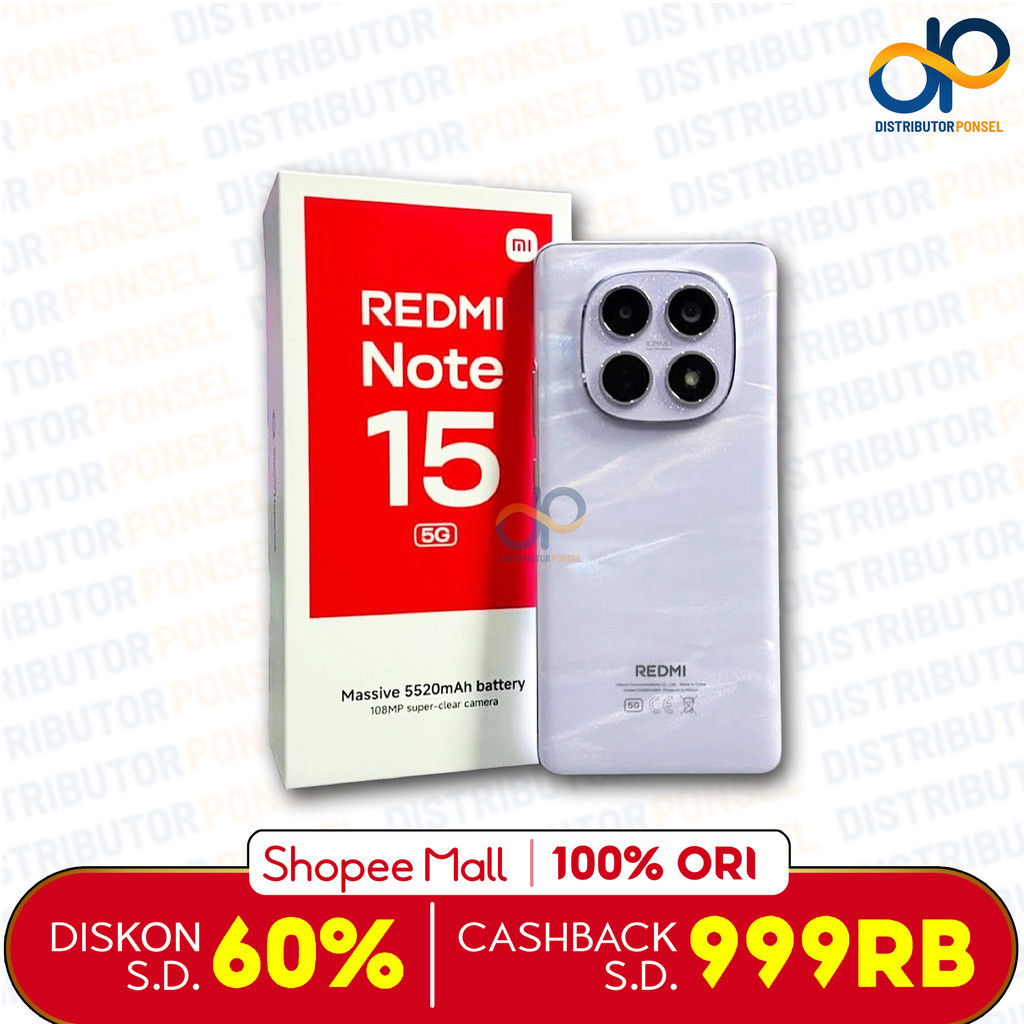 Xiaomi Redmi Note 15 5G 8/128GB 8/256GB 12/512GB 4G LTE Garansi Resmi - [LIVE]