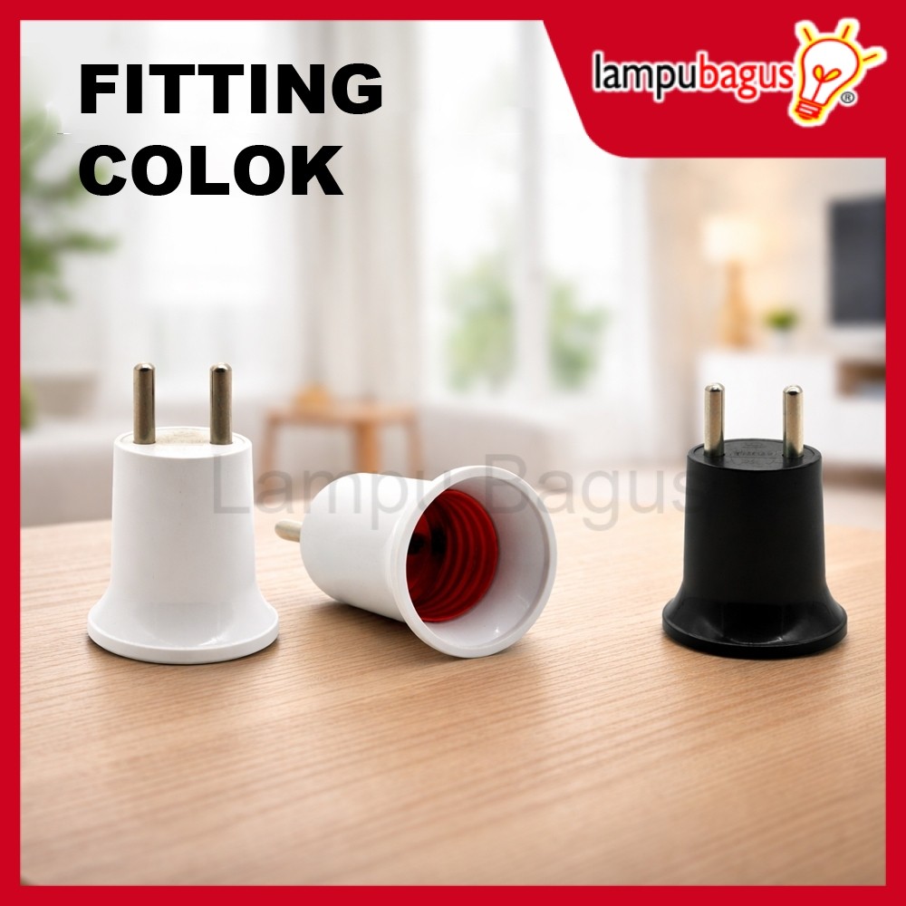 Jual Fitting Lampu Colok / Fitting Lampu Colokan Fitting E27 Warna ...