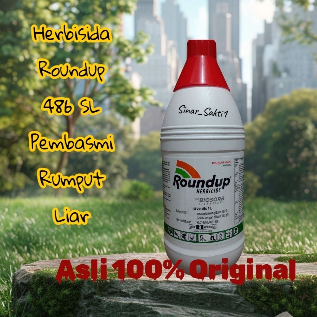 Jual Roundup 486Sl 1Liter Pembasmi Rumput Liar Instan Super Ampuh ...