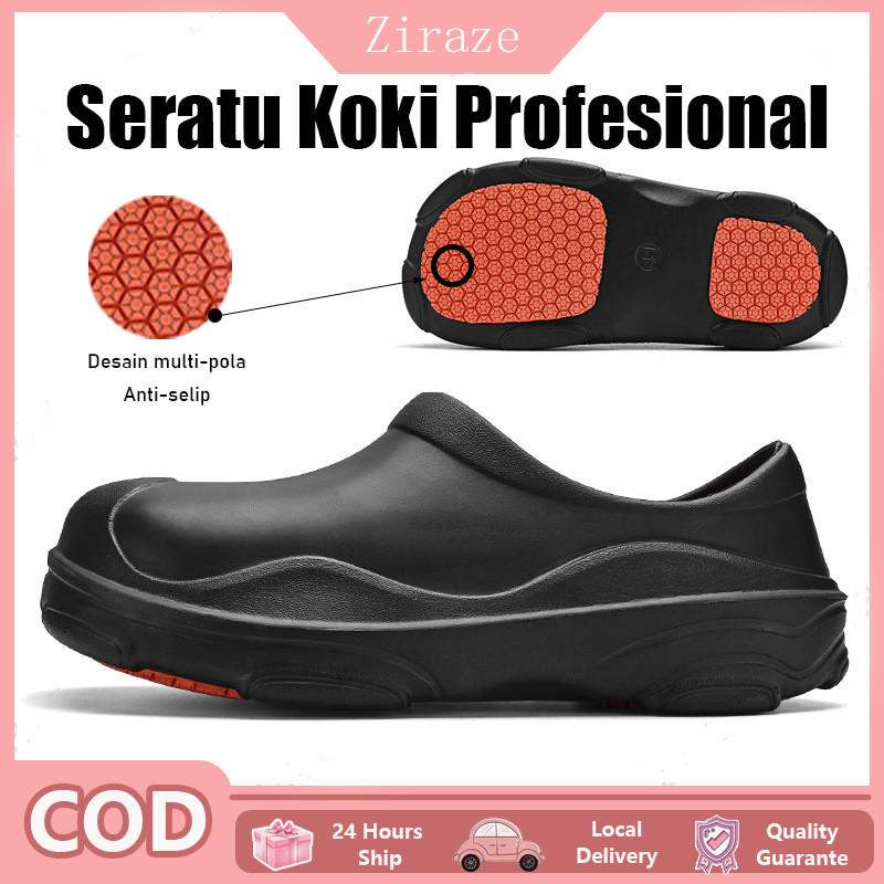 Jual Sepatu Kerja Dapur Koki Pria Dan Wanita / Sepatu Anti Licin Tahan ...