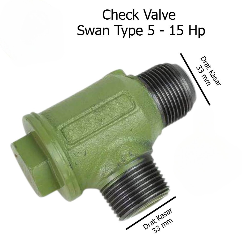 Jual Check Valve Kompresor Swan 5 hp sampai 15 hp Drat Kasar 33 mm ...