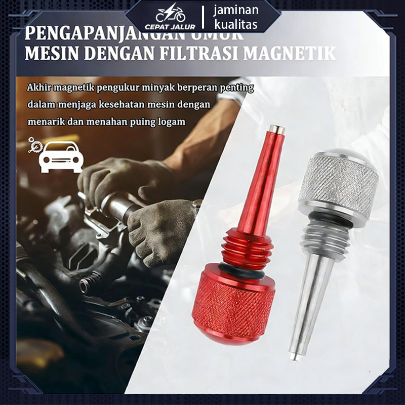 Cepat Jalur Dipstick Oli Motor CNC Honda Yamaha