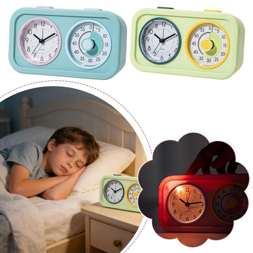 Jual 4 Colors Visual Double Splicing Timer Silent Timed Alarm Clock New ...