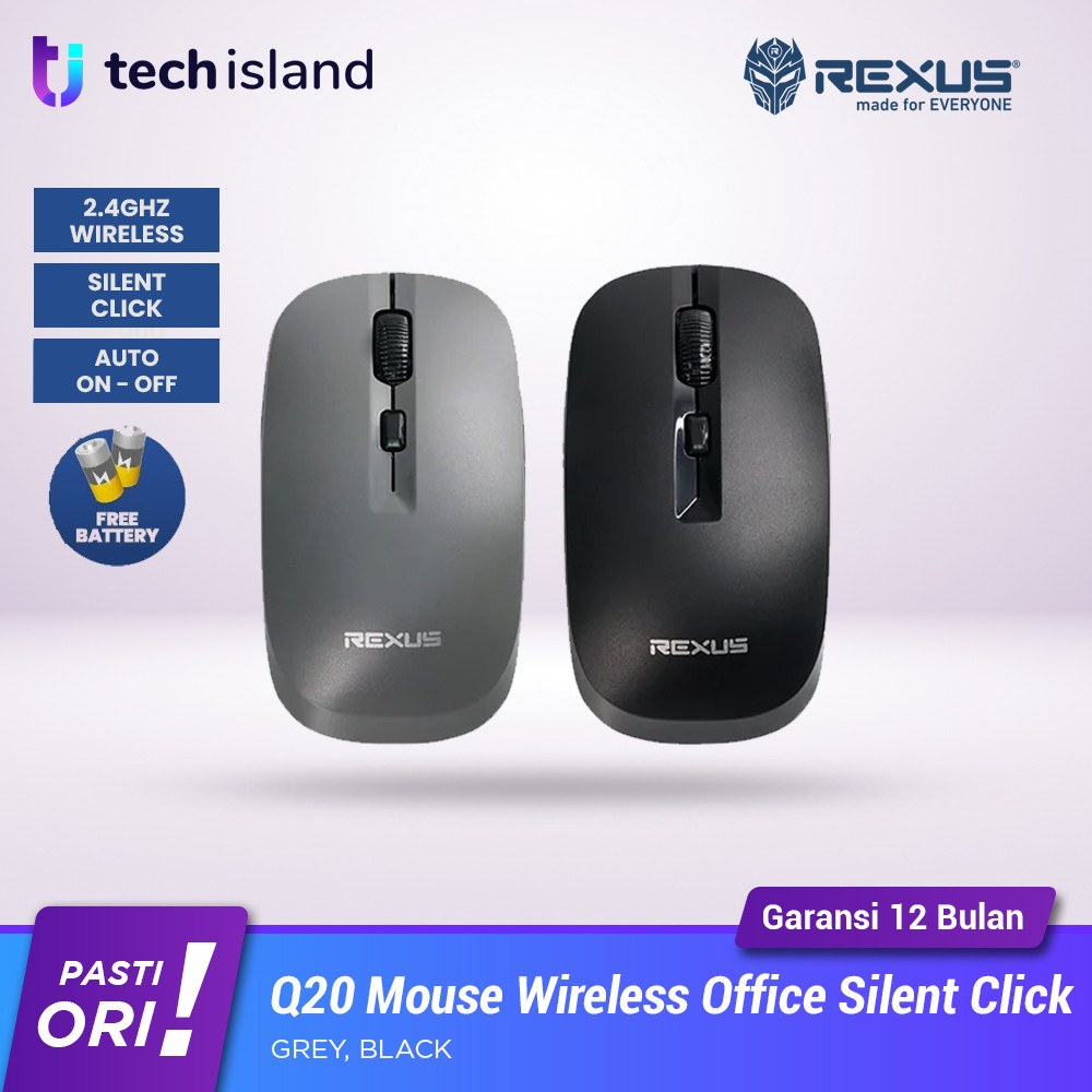 Jual Rexus Mouse Wireless Office Q20 Silent Click Power Saving Mode Q ...