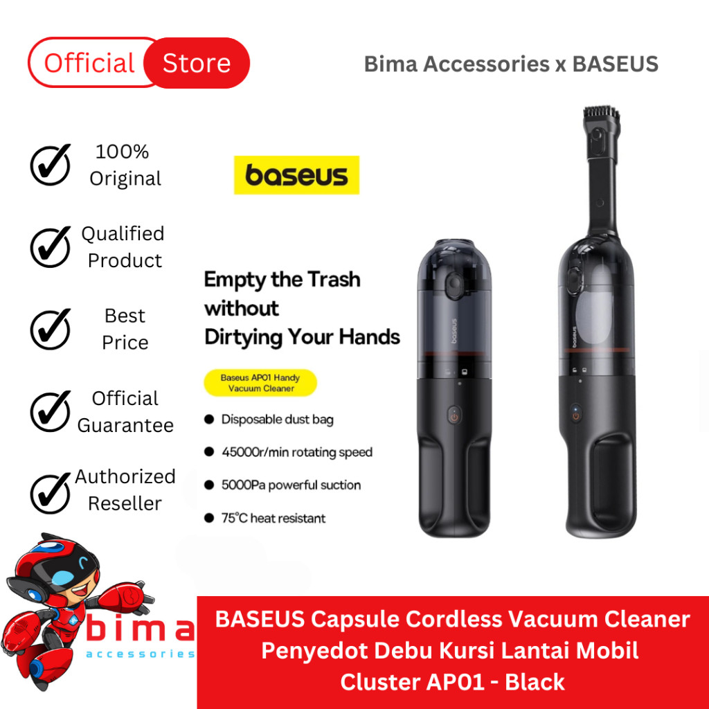 Jual BASEUS Capsule Cordless Vacuum Cleaner Penyedot Debu Kursi Lantai ...