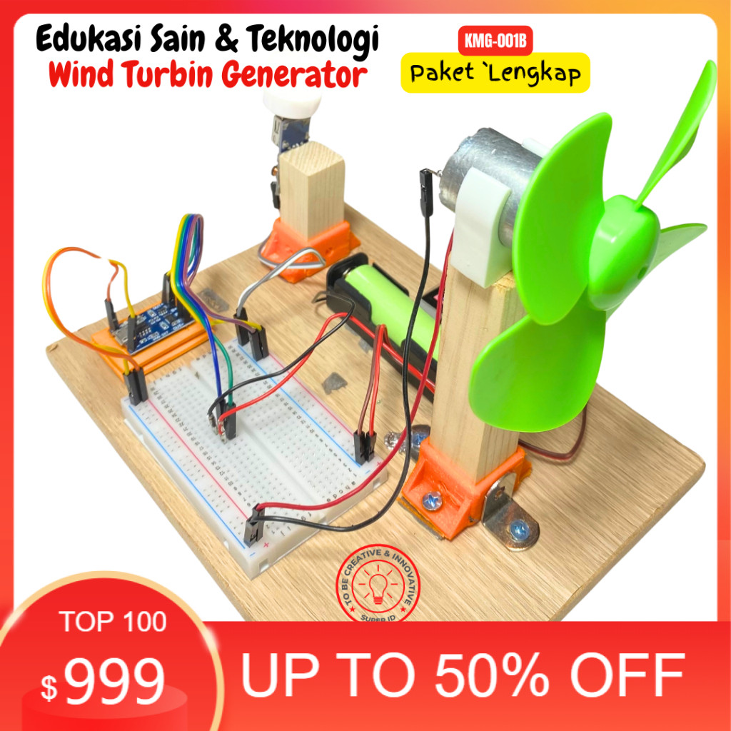 Jual Kit DIY Mini PLTB Wind Turbine Generator / pembangkit listrik ...