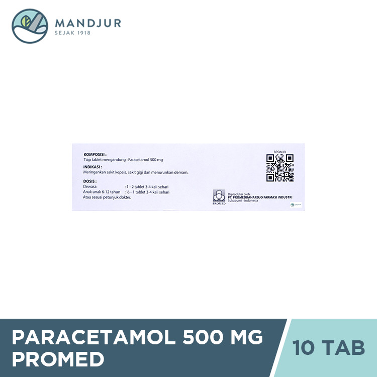 Jual Paracetamol 500 mg Promed Strip 10 Tablet | Shopee Indonesia
