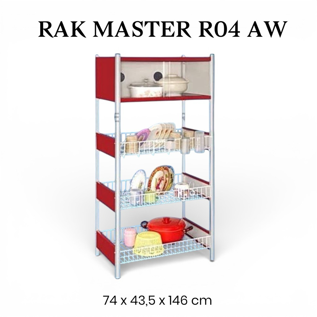 Jual RAK MASTER R04 AW - RAK PIRING DISPLAY SUSUN 4 JUMBO KOKOH / RAK ...