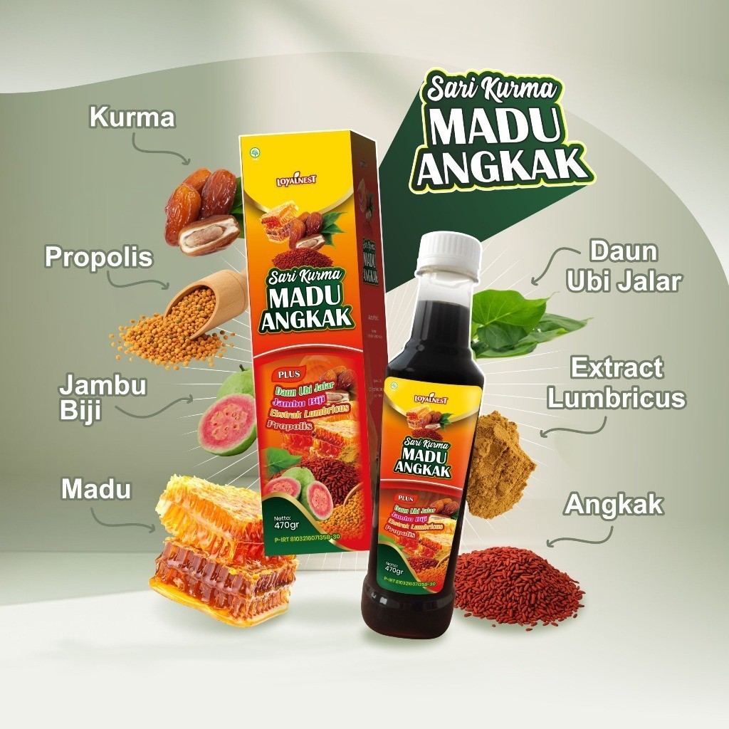 Jual Madu Kaya Manfaat Loyalnest Sari Kurma Madu Angkak Plus Propolis ...