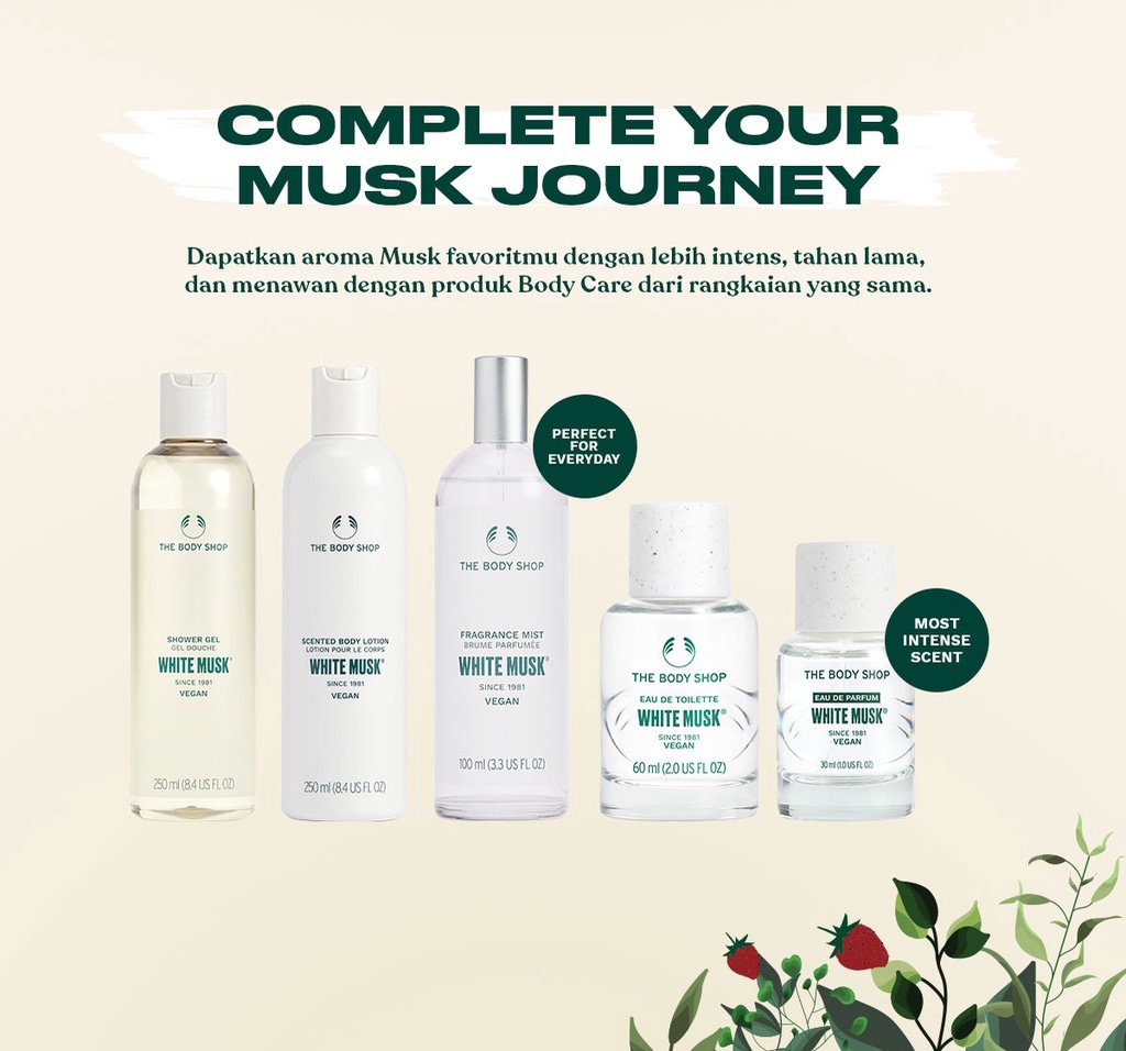 Jual The Body Shop White Musk® Eau De Toilette EDT 60ml Shopee