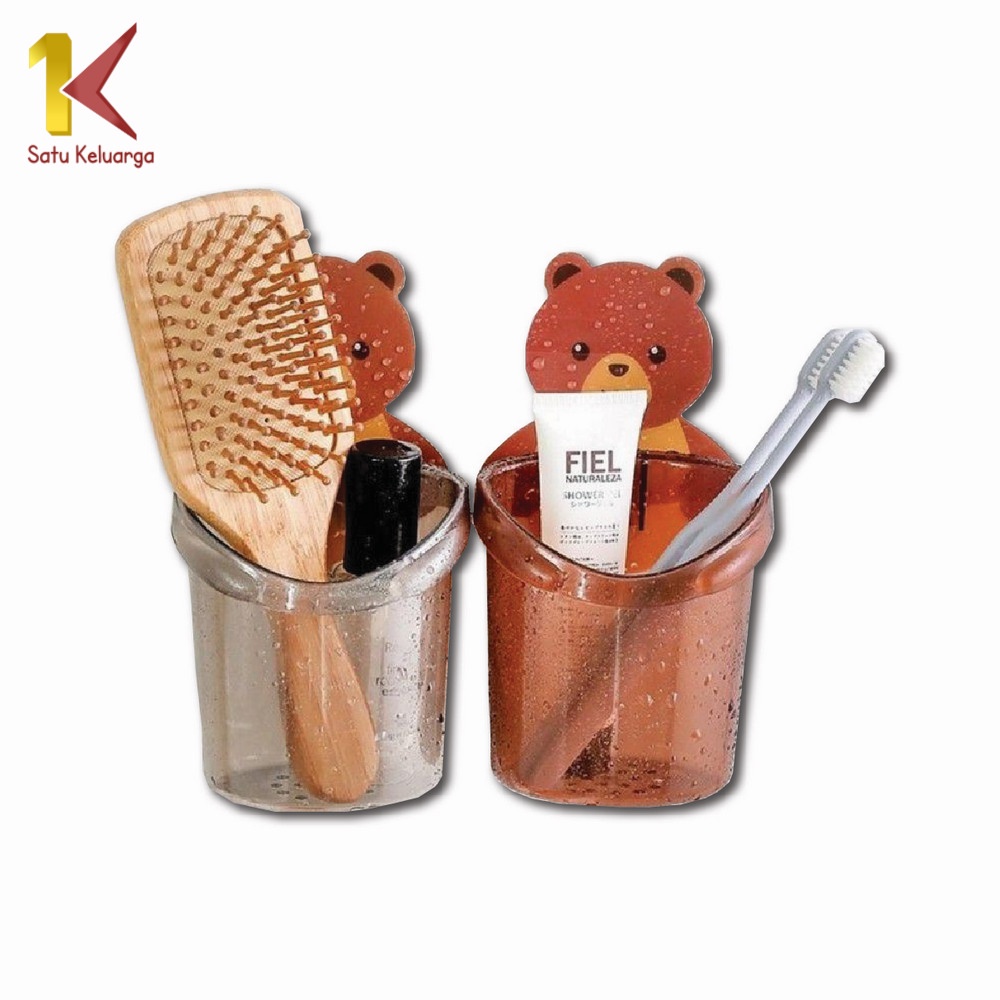 Jual Satu Keluarga Rak Tempel Tempat Sikat Gigi Bear C452 Toothpaste ...