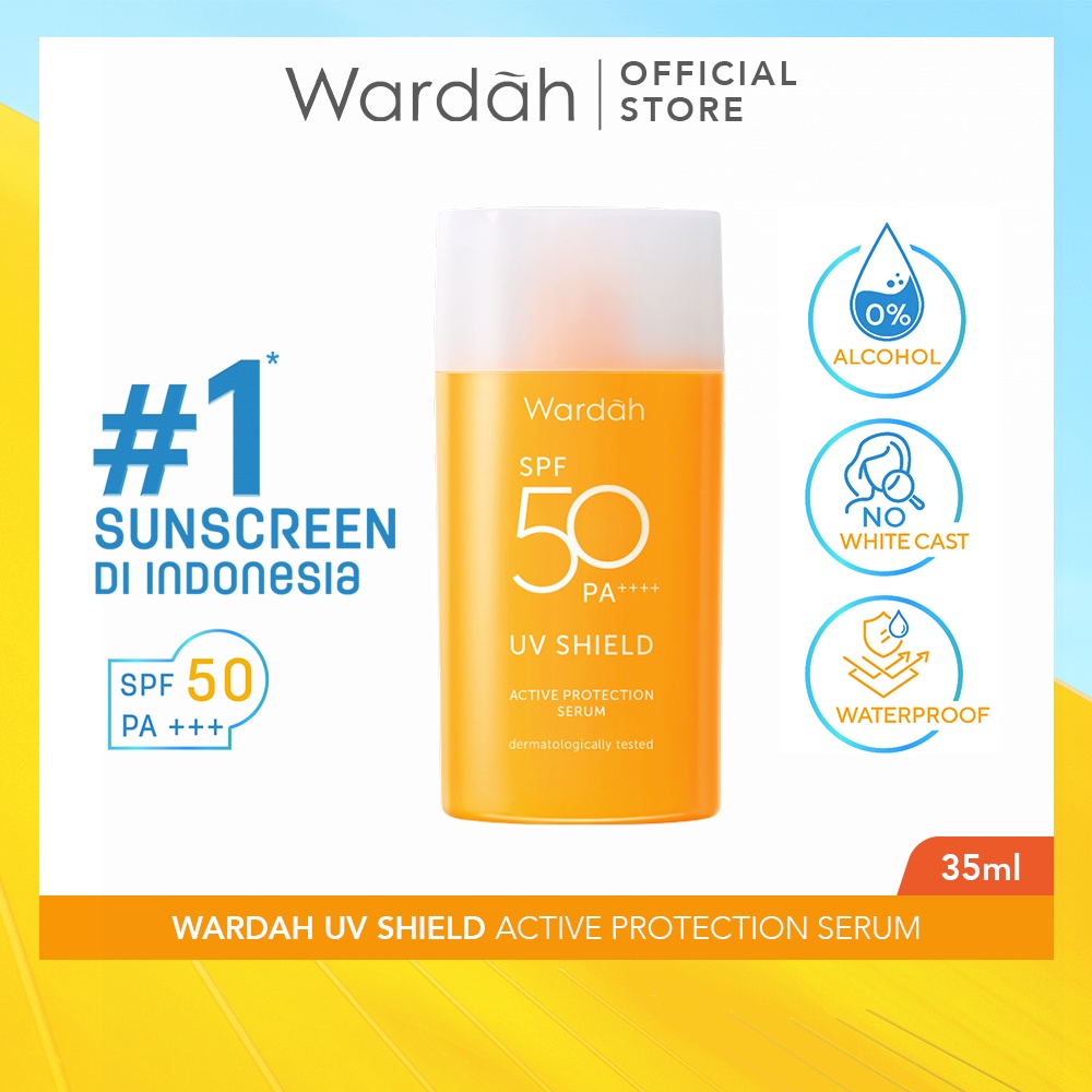 Jual Wardah UV Shield Active Protection Serum SPF 50 PA ++++ 35 Ml ...