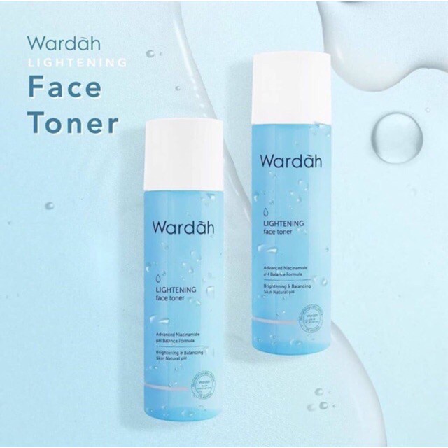 Wardah Lightening Face Toner 125 ml Twinpack - Hydrating Toner dengan Formula pH Balance - Dilengkapi Advanced Niacinamide - Glowing dan Melembabkan - Semua Jenis Kulit