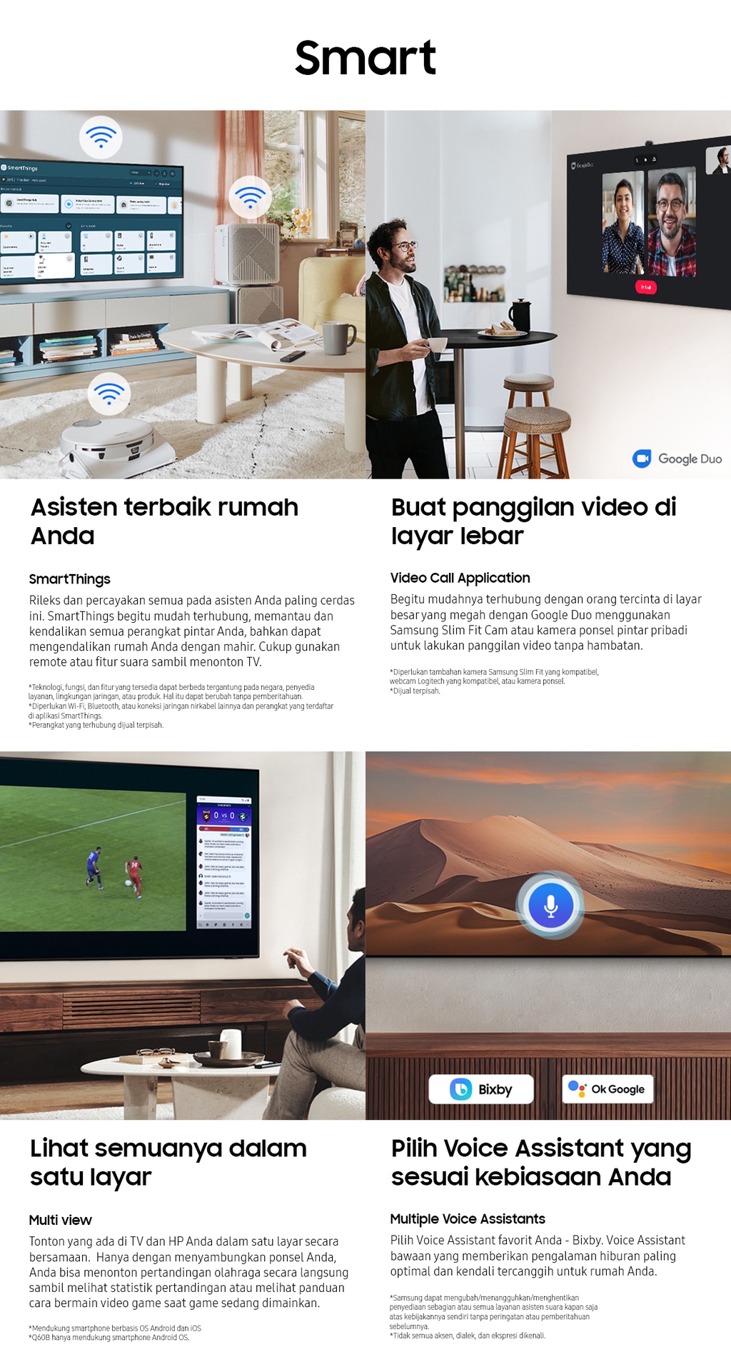 Jual Samsung Smart TV 50 inch QLED 4K Q80B dengan Dolby Atmos