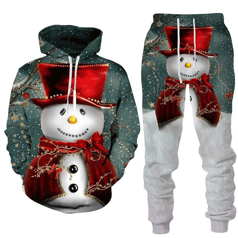 Jual Set Pakaian Hoodie Natal Christmas New Boys and Girls Youth