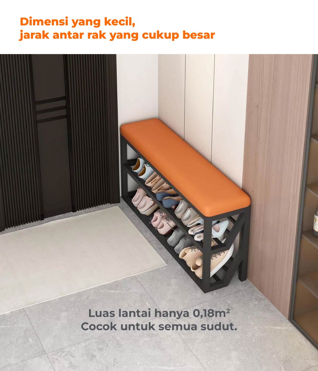 Jual Homedoki Rak Sepatu Kursi/Tempat Sepatu/Rak Sepatu Susun Tertutup ...