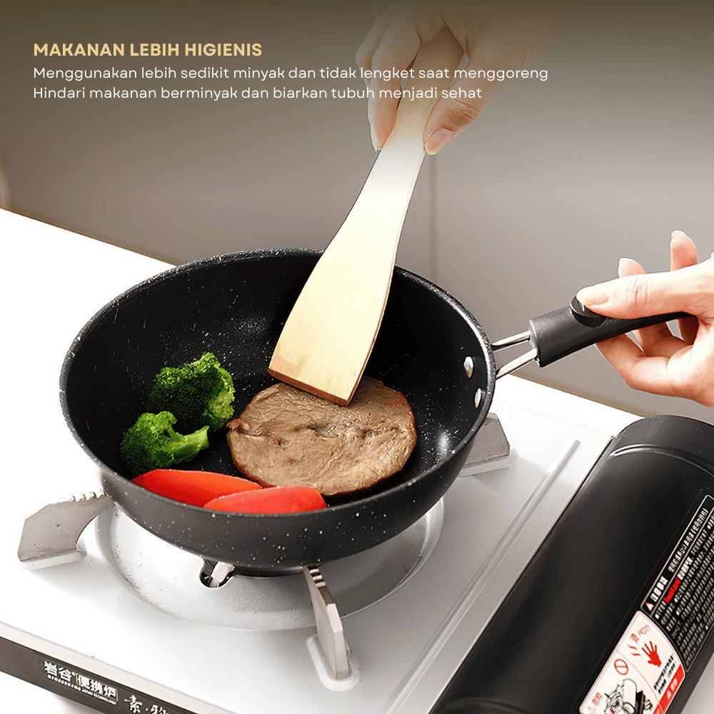 Jual JOYCOOK Sauce Pan Wajan Penggorengan Anti Lengket Warna Hitam Fry ...