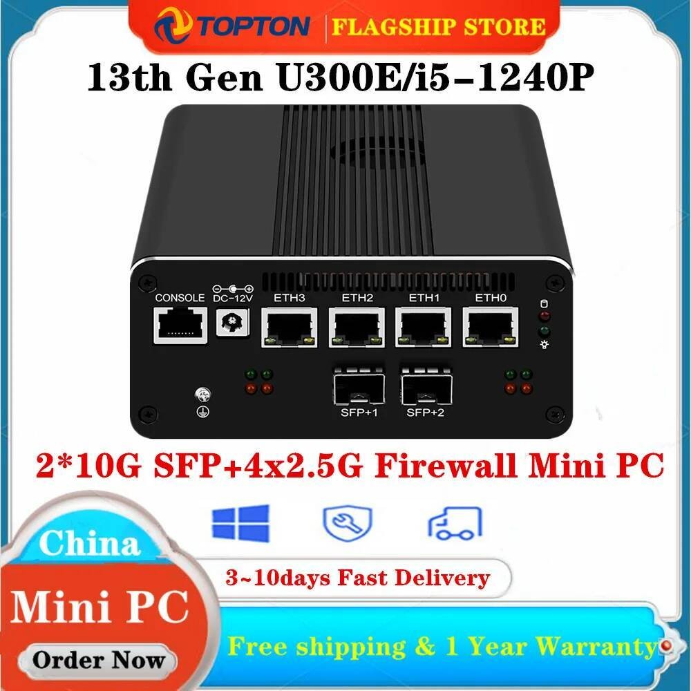 Jual Topton X8 Generasi ke-13 4x Intel i226-V Firewall Mini PC 2*10G ...