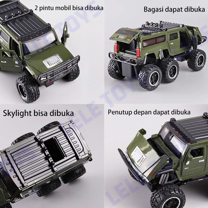Jual Leletoys 6 Roda/8 Roda Kendaraan Lapis Baja Mobil Model Hummer ...