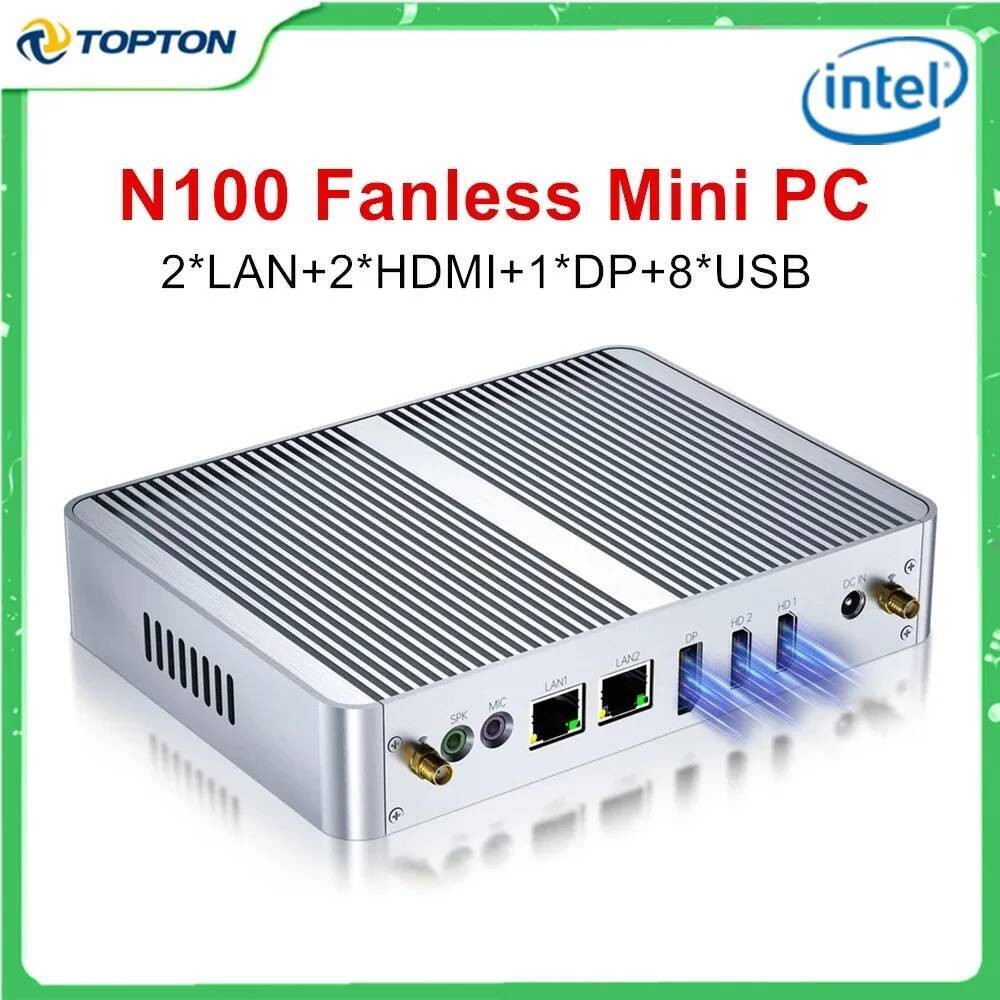 Jual Komputer Tanpa Kipas Topton M4 Intel N100 Mini PC Windows 11 ...