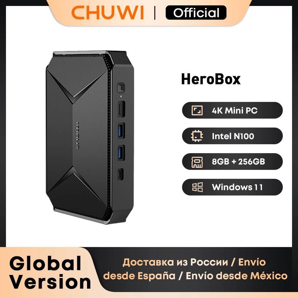 Hp Mini PC CHUWI HeroBox Mini PC – Windows 11, Intel N100 Quad