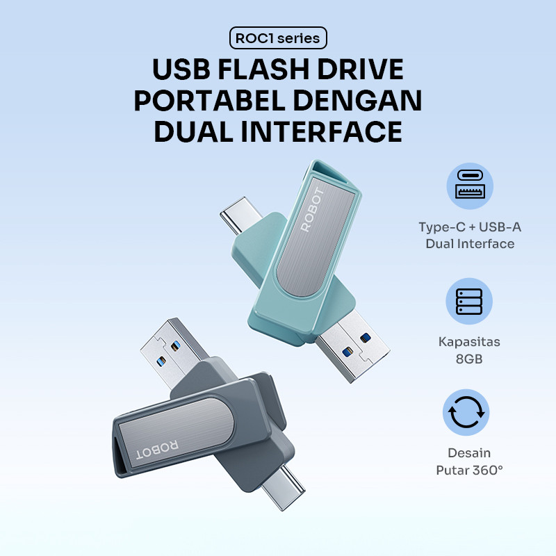 Jual ROBOT Flashdisk Flashdrive Metal 64GB Type C High Speed USB Drive ...