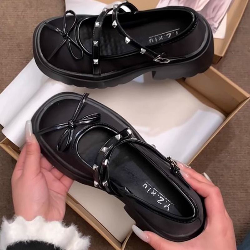 Jual Sepatu Mary Jane Soled Tebal Untuk Wanita 2025 Musim Semi Gaya ...
