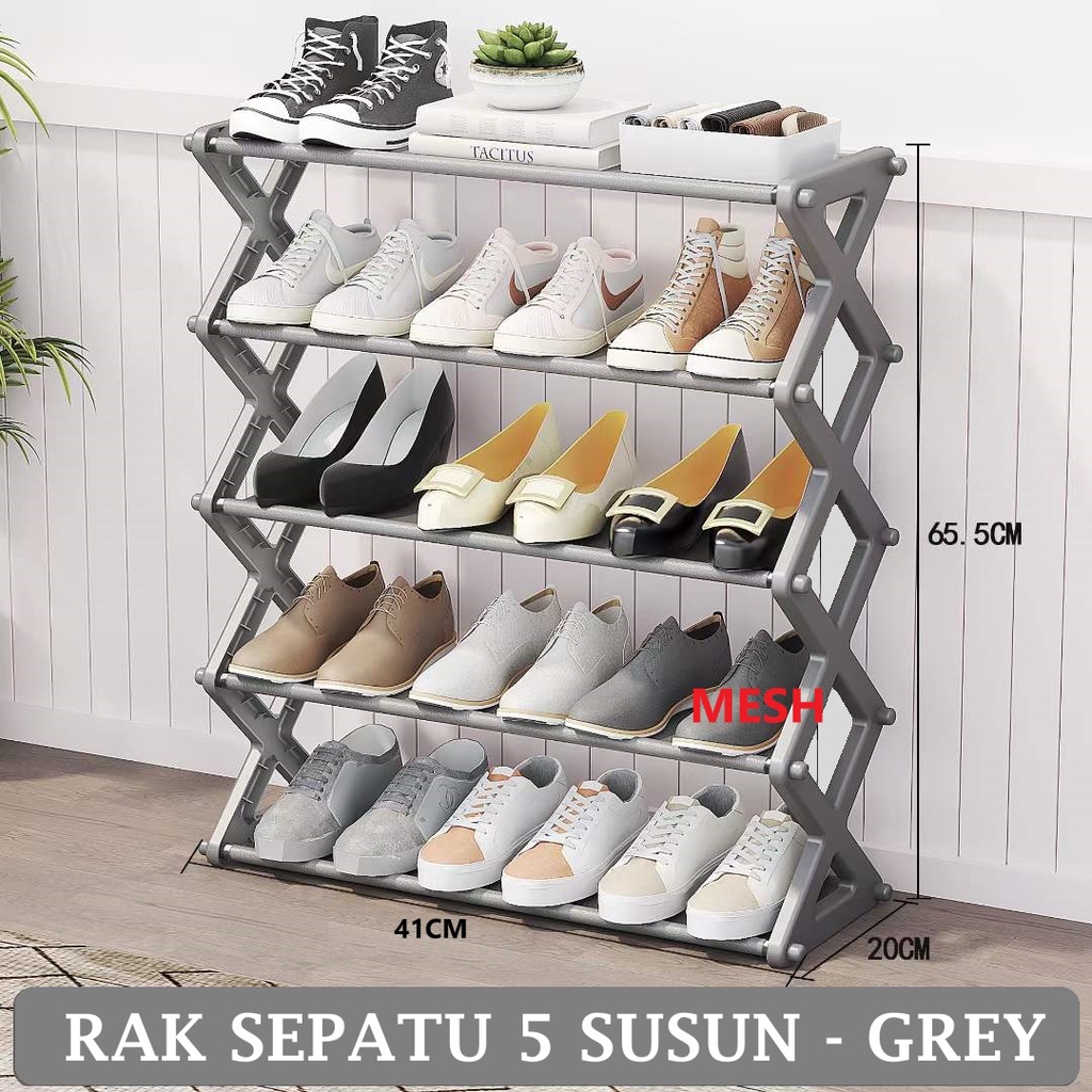 Jual Rak Sepatu 5 Susun / Tempat Penyimpanan Sepatu & Sandal / Rak ...