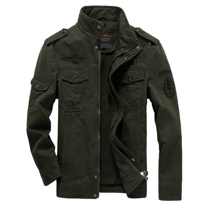 Jual Air Force Military Jacket Men Fleece Army Bomber Jackets Plus