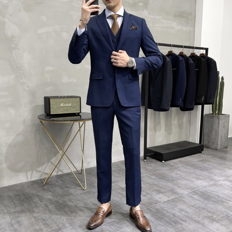 Jual Jas wedding pria Saretera Groom Wedding Suit Set Men's Korean