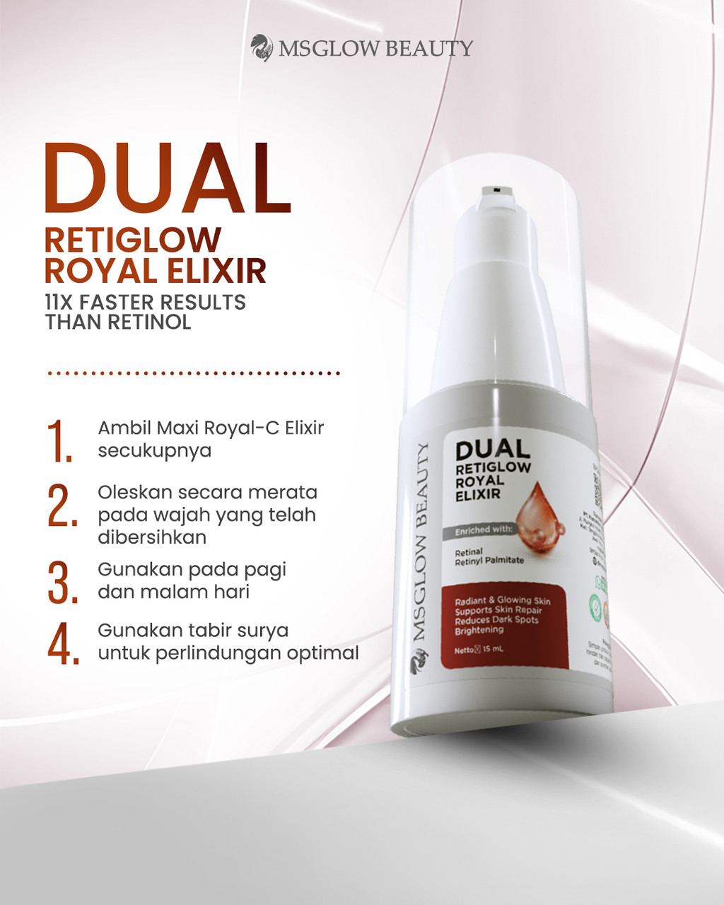 Jual MS GLOW Dual Retiglow Royal Elixir Penghilang Bekas Noda Hitam ...