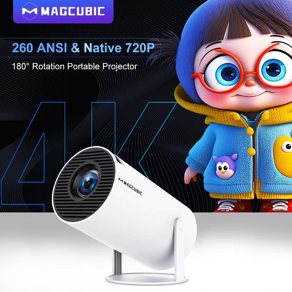 Jual Transpeed 4K Wifi6 HY300 Pro Projector Android 11 260 ANSI Dual ...