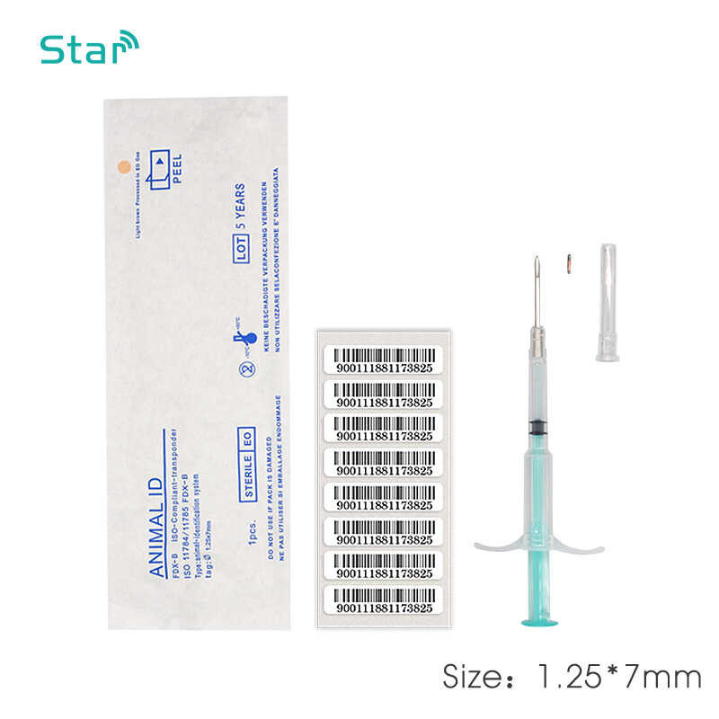 Jual (8pcs) 1.25*7mm Microchips RFID Syringe Dog Pet Pig Animal Id ...