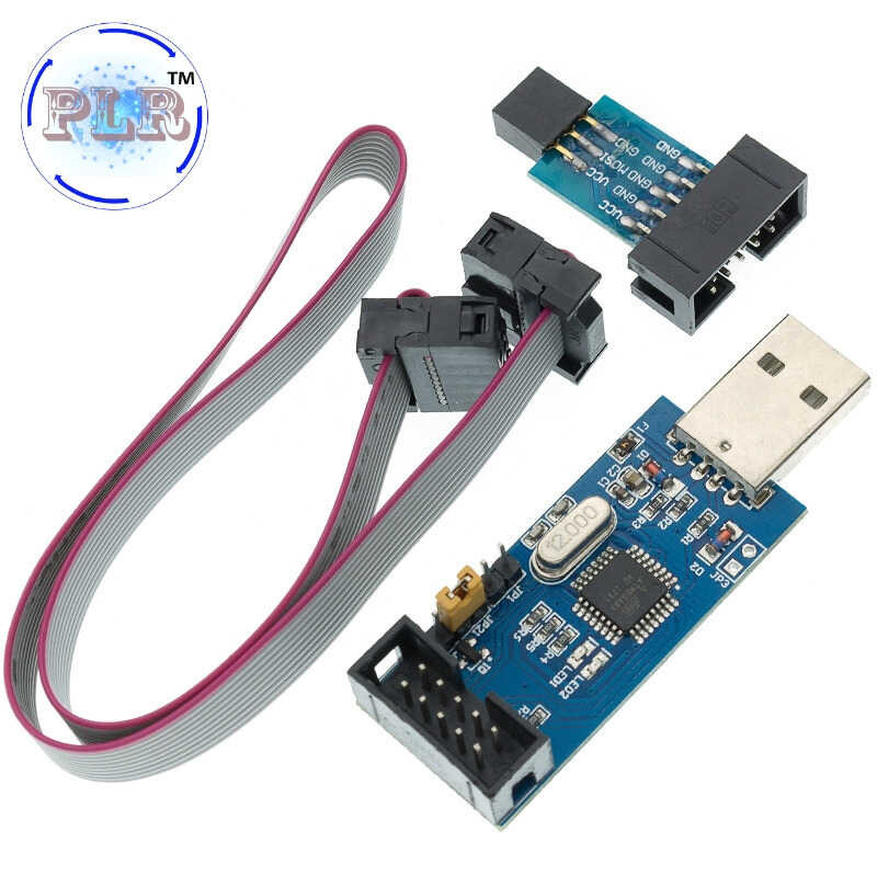 Jual Ke 10pcs 6 Pin Adapter Board + USBASP USBISP AVR Programmer USB ...