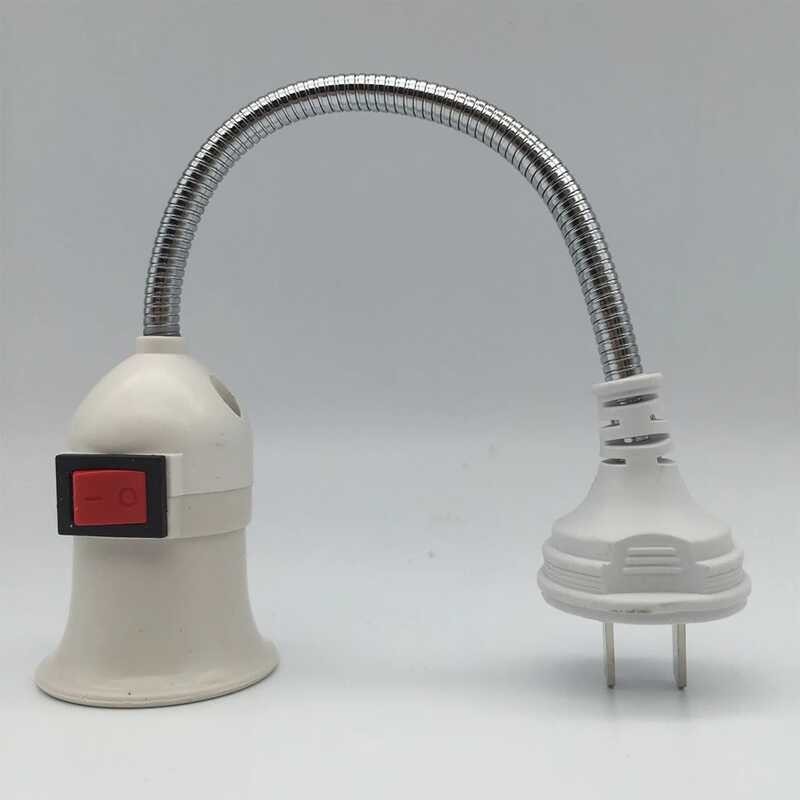 Jual E27 EU / US Plug Base Conversion Light Wall Flexible Lamp Holder ...