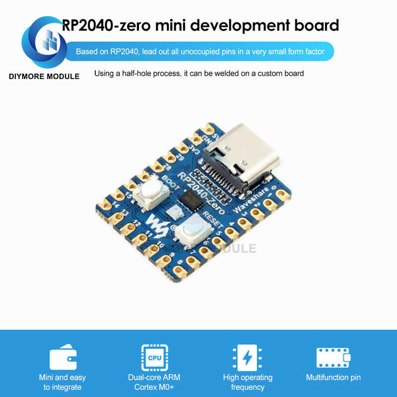 Jual Pi RP2040-Zero Raspberry Microcontroller PICO Development Board ...
