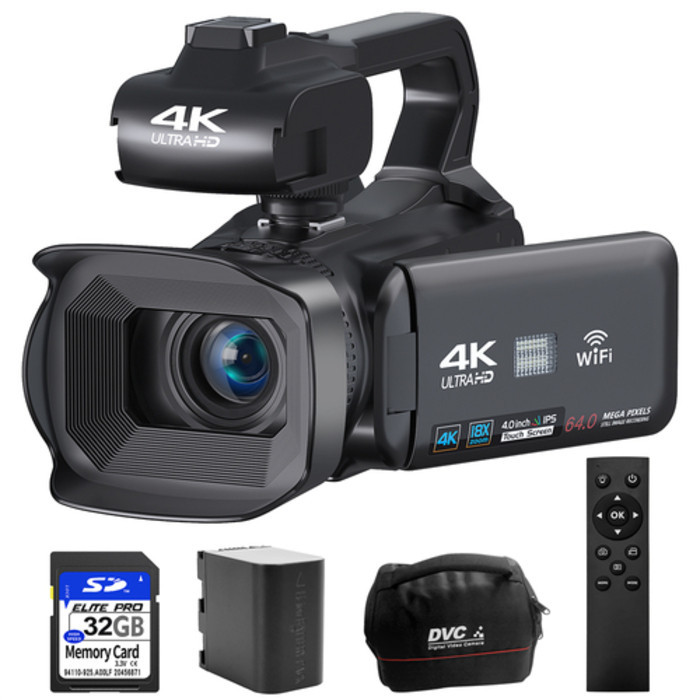 Jual 4K Video Camera 64MP Camcorder For Youtube Live Stream Rotate 4.0 ...