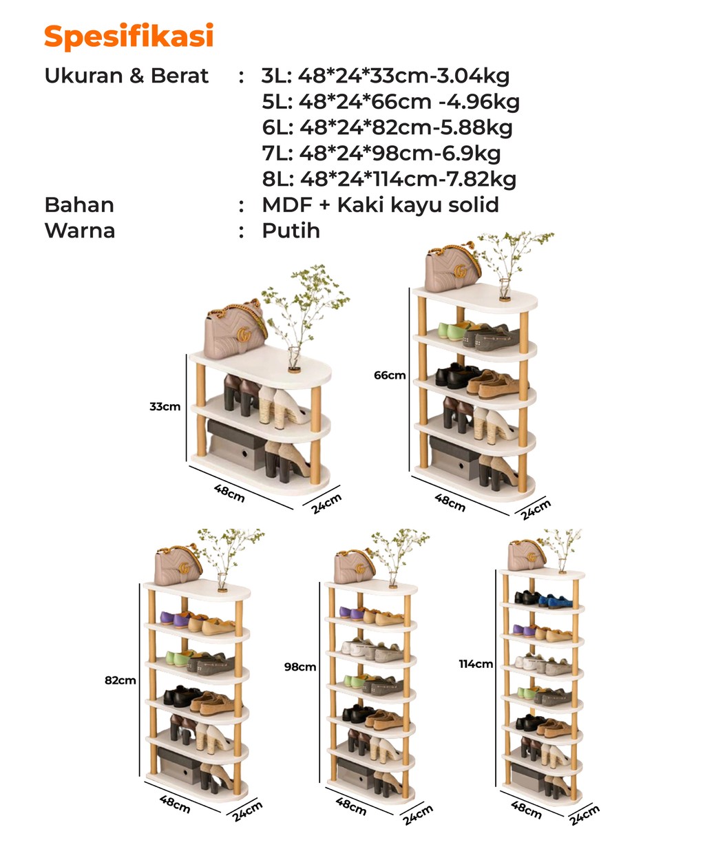 Jual Homedoki Rak Sepatu Kayu / Rak Sepatu Minimalis / Rak Sepatu Susun ...