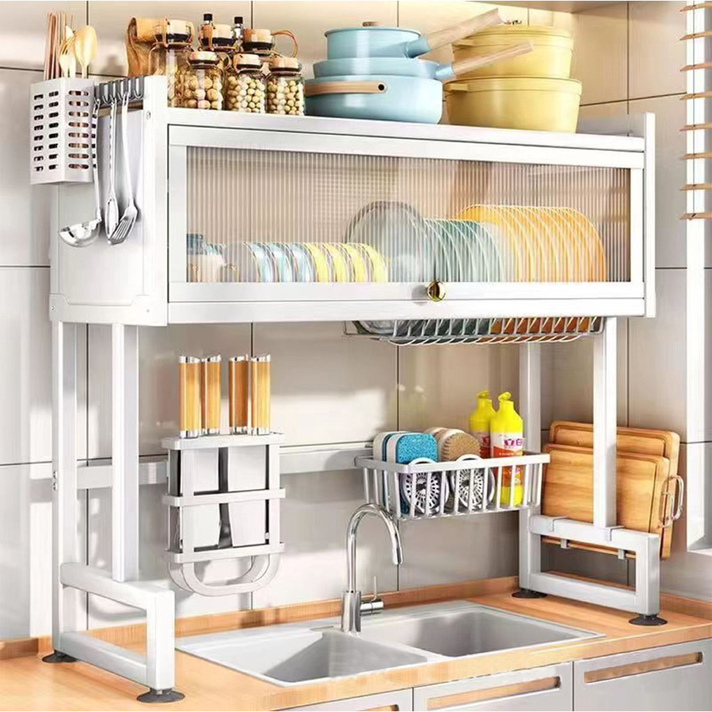 Jual Homedoki Rak Piring Wastafel Stainless/Rak Piring Tertutup/Rak ...