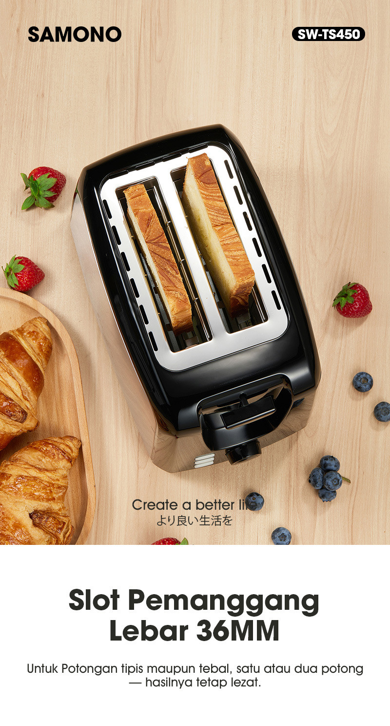Jual SAMONO Toaster Pemanggang Roti 450 Watt 7 Level Pemanas Dengan Rak ...