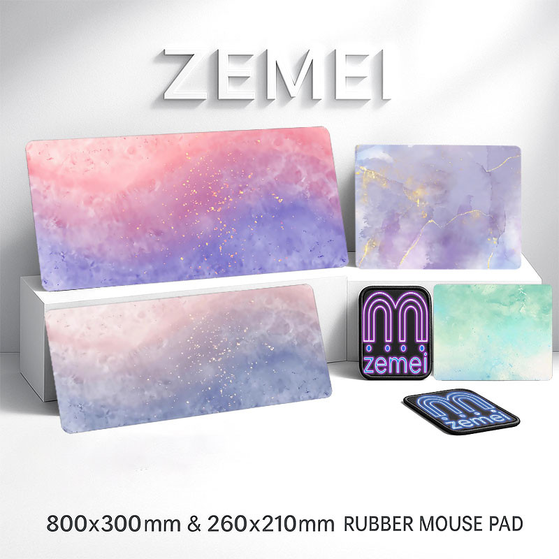 Jual ZE MEI Gradient Color Mouse Pad Gaming XL Non-Slip Desk Mat High ...