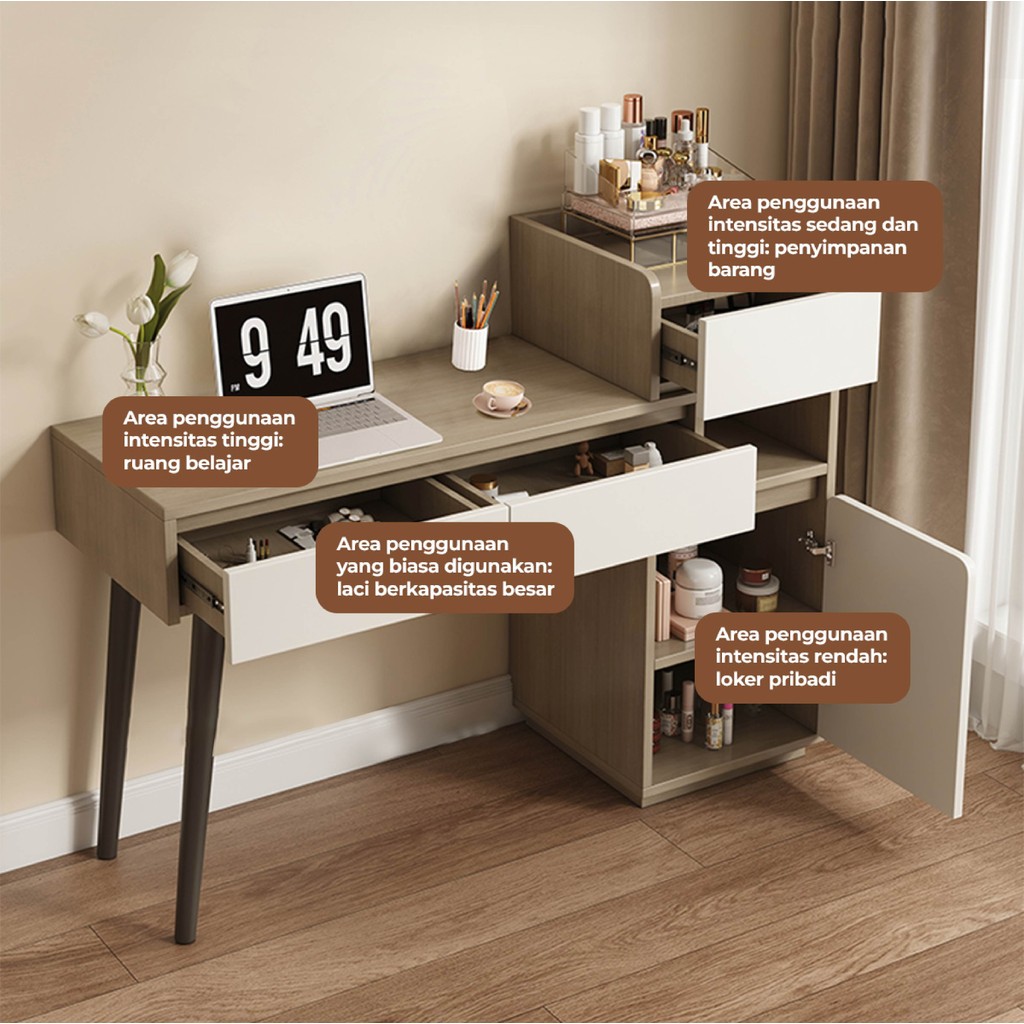 Jual Homedoki Meja Rias/Meja Rias Aesthetic/Meja Rias Minimalis ...