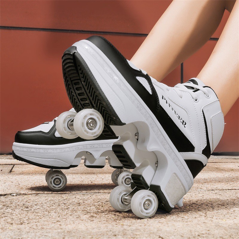 Jual Sepatu 2 Roda Skeet 4 roda yang bisa disformati, baik berjalan dan ...